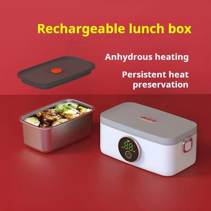 Portable Electric Lunch Box with Battery-Powered Heating
