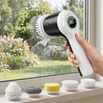 Electric Spin Scrubber for Home Cleaning - Cordless with 6 Attachments