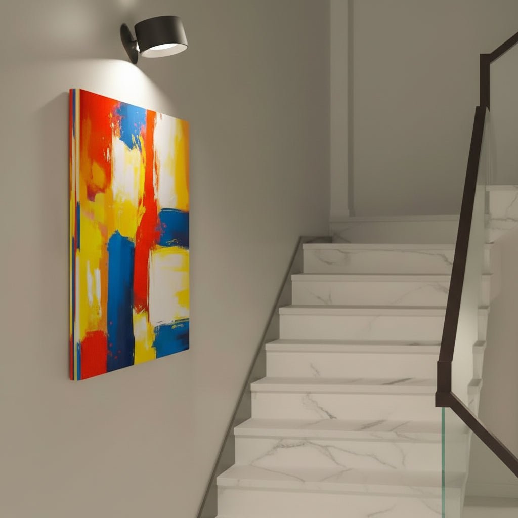 LED Wall Light with Cordless Design and Adjustable Rotation