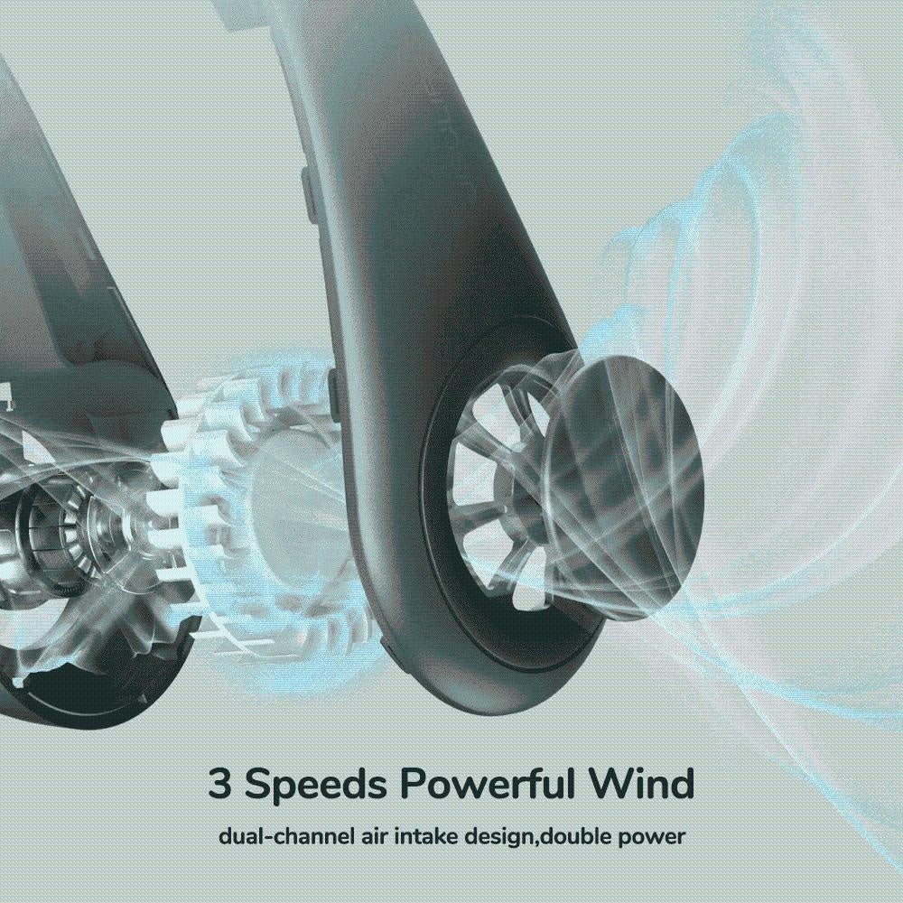 Tragbarer Nackenventilator mit USB-Ladung