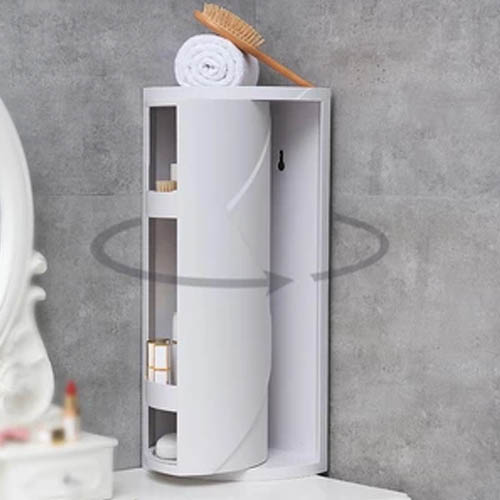 Praktisches Eckregal für Kosmetik im Badezimmer
