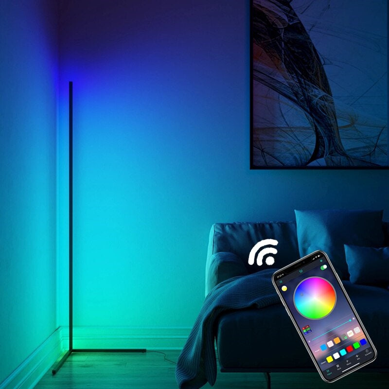 Intelligente LED-Eckstehlampe mit Fernbedienung – Farbwechselnd