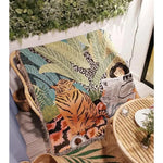 Gemütliche Decke mit Cartoon-Tiger-Design für die Wohnraumgestaltung