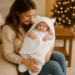 Schlafanzug und Decke für Babys mit Bärenmotiv