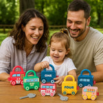 Schlüssel und Schloss Montessori Spielzeug – Farben und Muster