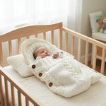 Soft Knit Swaddle Blanket for Babies - Comfortable Infant Wrap