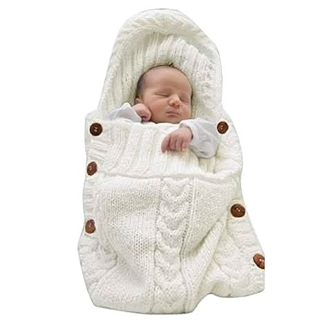 Soft Knit Swaddle Blanket for Babies - Comfortable Infant Wrap