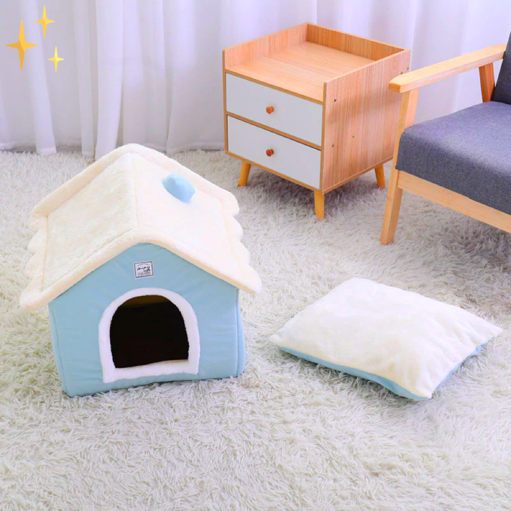 Soft and Secure Pet Cave Bed for Dogs and Cats