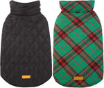Wendbare wasserdichte Hundejacke im klassischen Karodesign