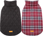 Wendbare wasserdichte Hundejacke im klassischen Karodesign