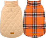 Wendbare wasserdichte Hundejacke im klassischen Karodesign