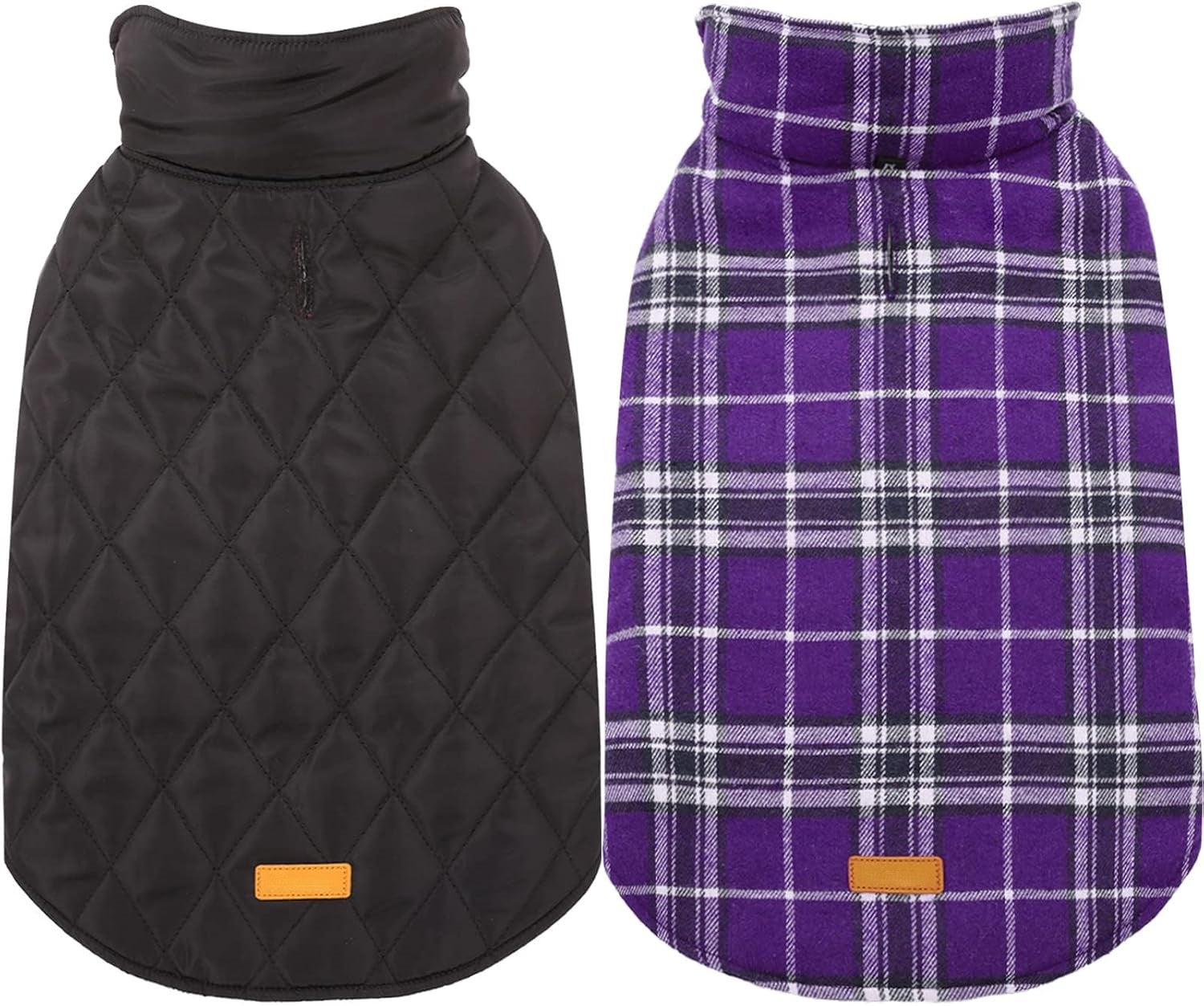 Wendbare wasserdichte Hundejacke im klassischen Karodesign