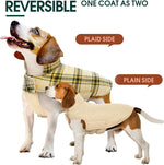 Wendbare wasserdichte Hundejacke im klassischen Karodesign