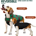 Wendbare wasserdichte Hundejacke im klassischen Karodesign