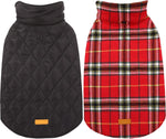 Wendbare wasserdichte Hundejacke im klassischen Karodesign