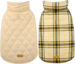 Wendbare wasserdichte Hundejacke im klassischen Karodesign