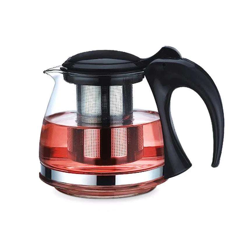 Kreative Glas-Teekanne mit abnehmbarem Edelstahl-Infuser