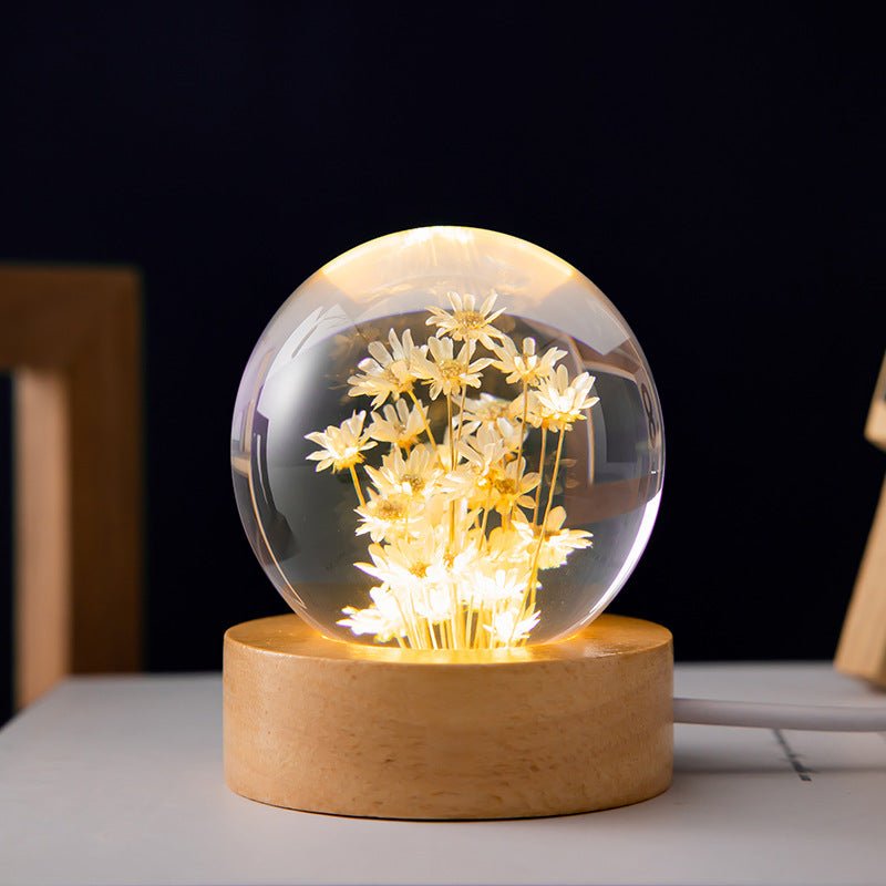 Elegante Kristallblumenlampe für stimmungsvolles Licht