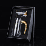 Kristall-Shotgläser Set mit dickem Boden in Gold | Wein-Gläser