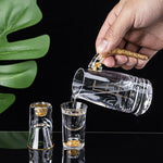 Kristall-Shotgläser Set mit dickem Boden in Gold | Wein-Gläser