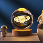 3D Kristallkugel Lampe mit Licht