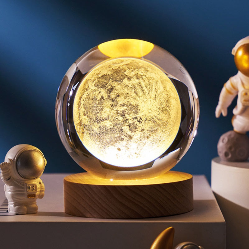 3D Kristallkugel Lampe mit Licht