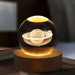 3D Kristallkugel Lampe mit Licht