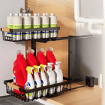 FlexiStow - Höhenverstellbarer Stahl Organizer für Schränke