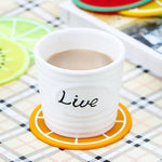 Silikonuntersetzer mit niedlichem Obstdesign – Tassenhalter für Kaffee