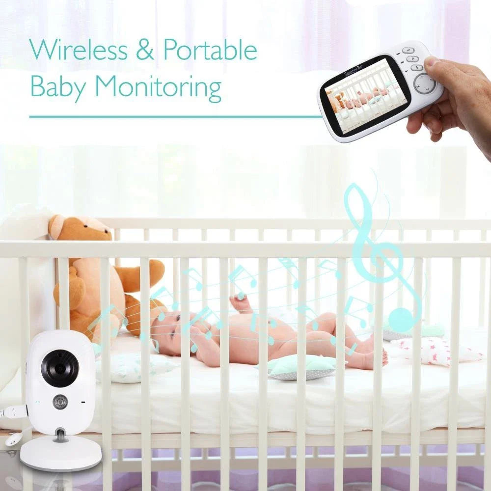Babyüberwachung mit Nachtsichtfunktion und integrierten Schlafliedern