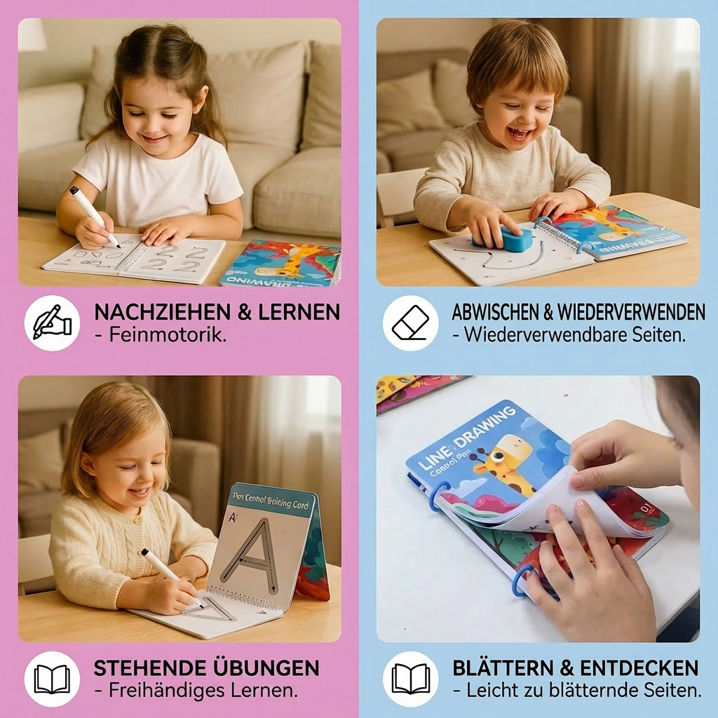 Trainingsbuch für Kinder zur Stiftkontrolle