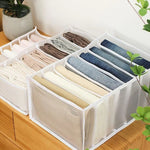 7-Fächer Kleiderschrank Organizer aus Netz für Kleidung