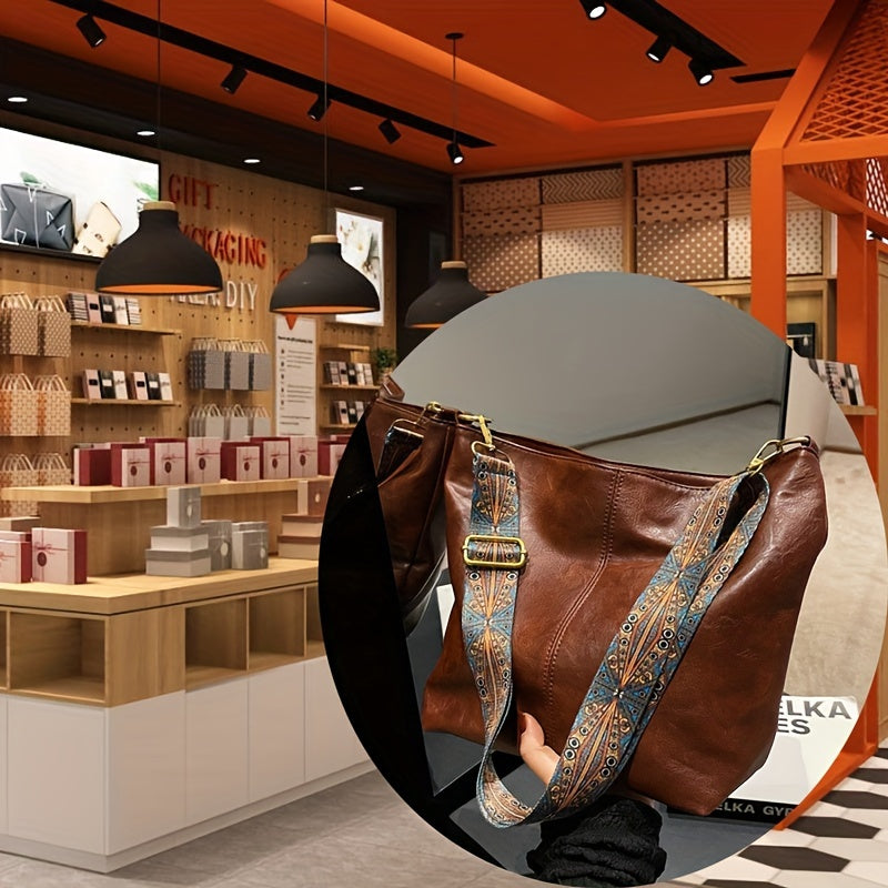 Städtische PU Umhängetasche – Weiße Messengerbag mit Reißverschluss