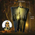 Spooky Halloween Decoration: Light-Up Ghost Skull | 57 x 80 cm
