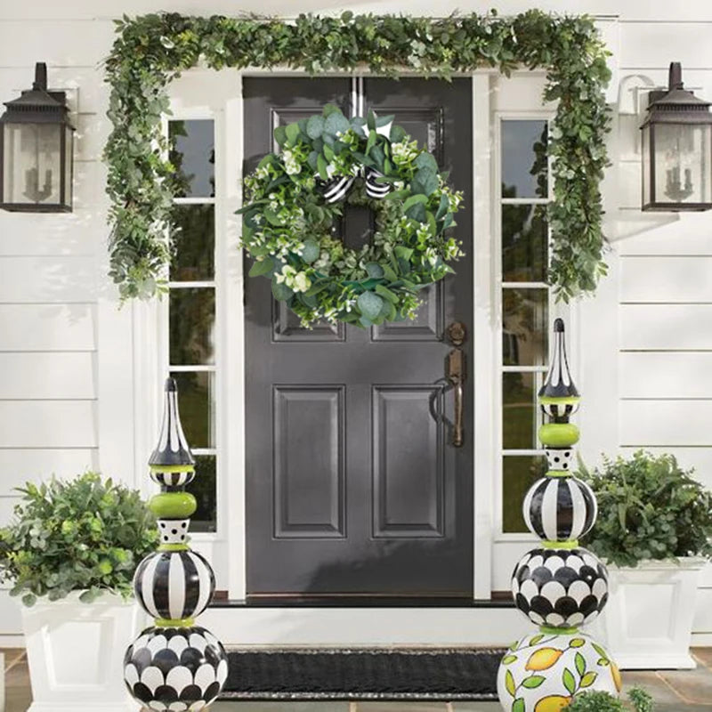 Eucalyptus Bliss | Handmade Eucalyptus Wreath with Flowers | Perfect Decoration for Any Occasion
