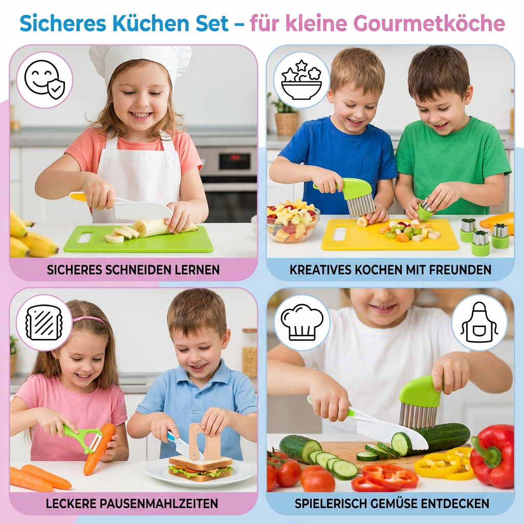 Küchen Set für kleine Gourmetköche – sicher und praktisch