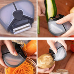 Praktisches 3-in-1 Edelstahl-Schäler Set