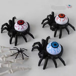 Gruselige Halloween-Dekoration – Spinnenrücken Ornament mit Kerzen und Augen