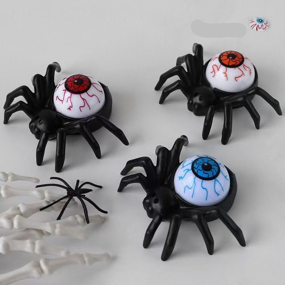 Gruselige Halloween-Dekoration – Spinnenrücken Ornament mit Kerzen und Augen