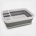 Space-saving Dish Drainer with Water Drainage – Foldable for the Kitchen