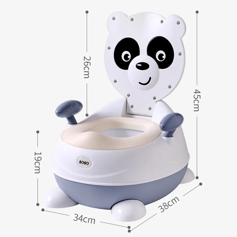 Kindertöpfchen in Panda-Design – Weiches Baby-Töpfchen mit PU-Sitz