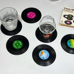 Retro Record Coasters – Stylish Table Accents for Music Fans (6 Pieces)