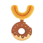Baby Zahnbürste in U-Form – Silikon Zahnpflege im Donut Design