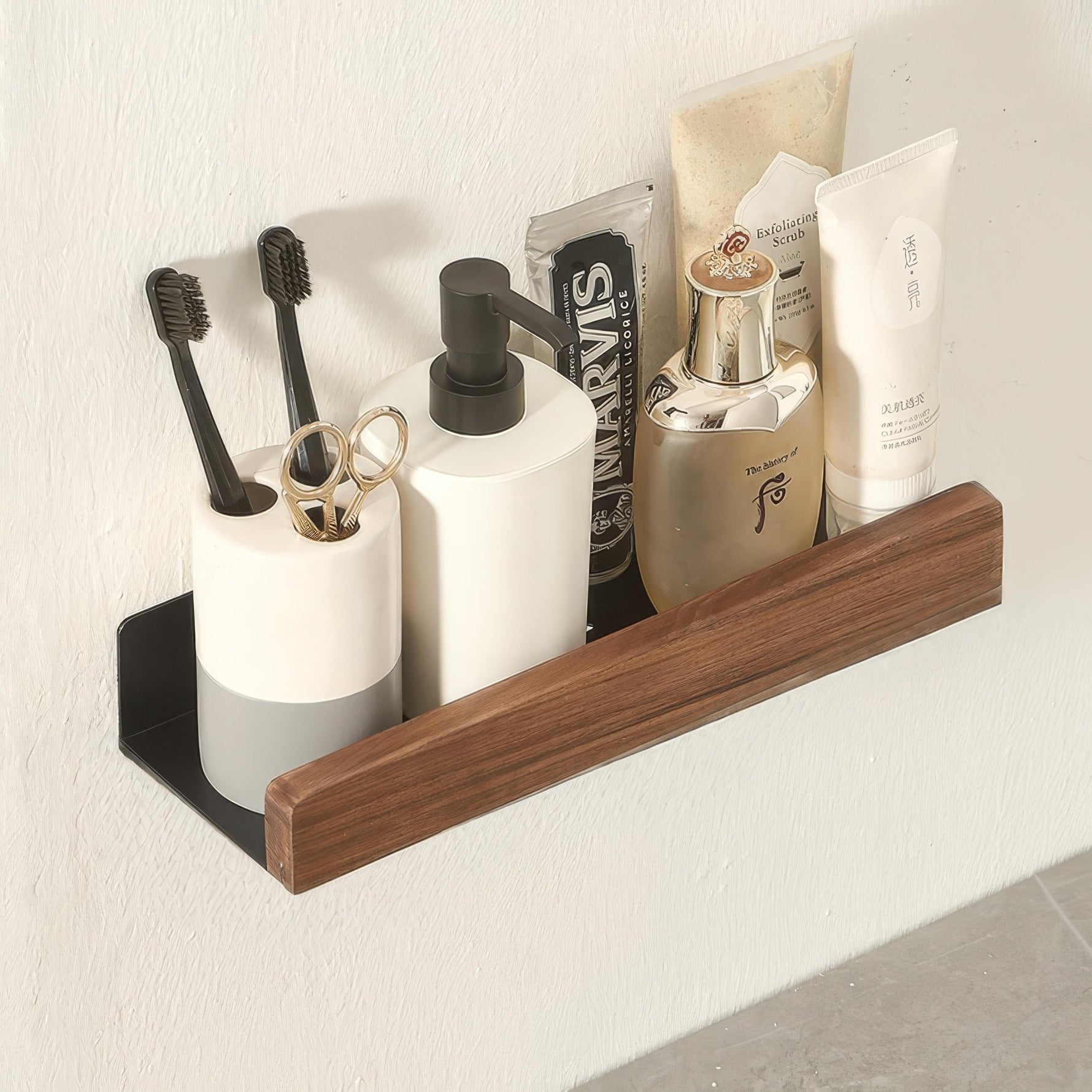 Rustic Corner Shelf for the Bathroom – No Drilling Required