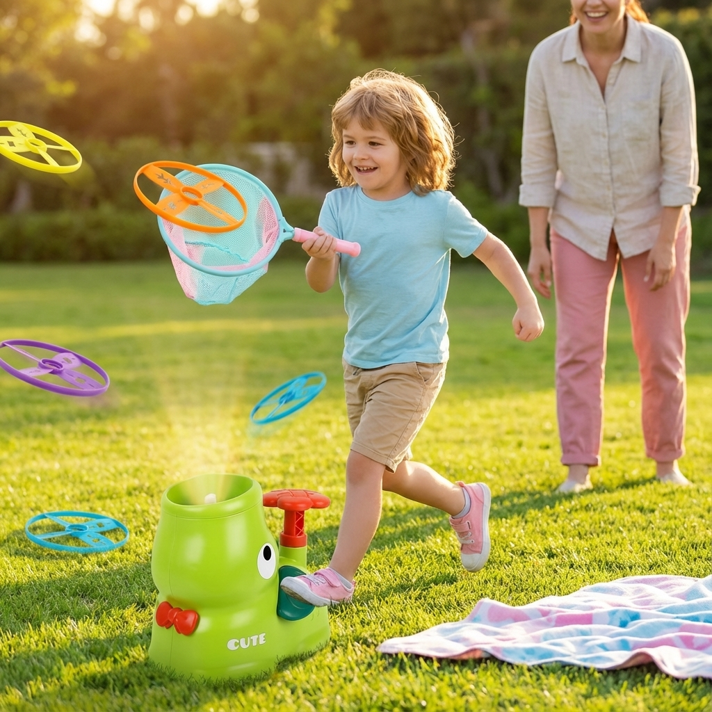 Kescher Spielzeug für Frisbee-Wurfspiel