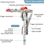 Fischrutenhalter mit Bissensor für Strand und Ufer