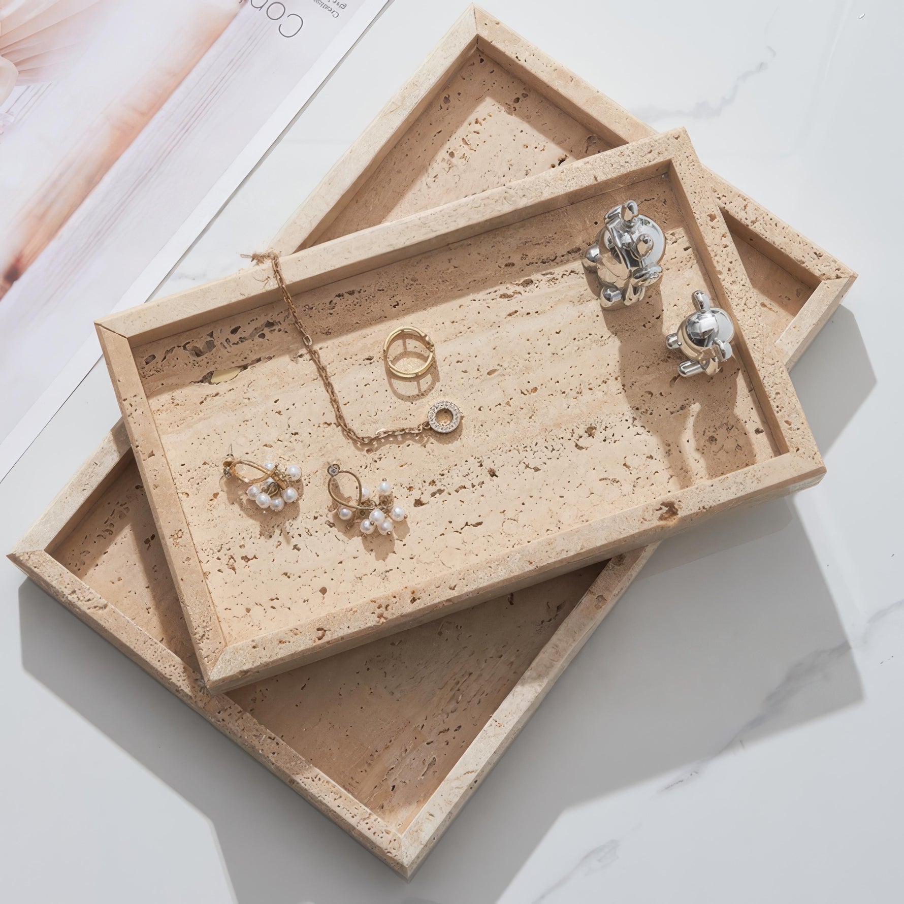 Elegant Marble Serving Tray for Stylish Accents