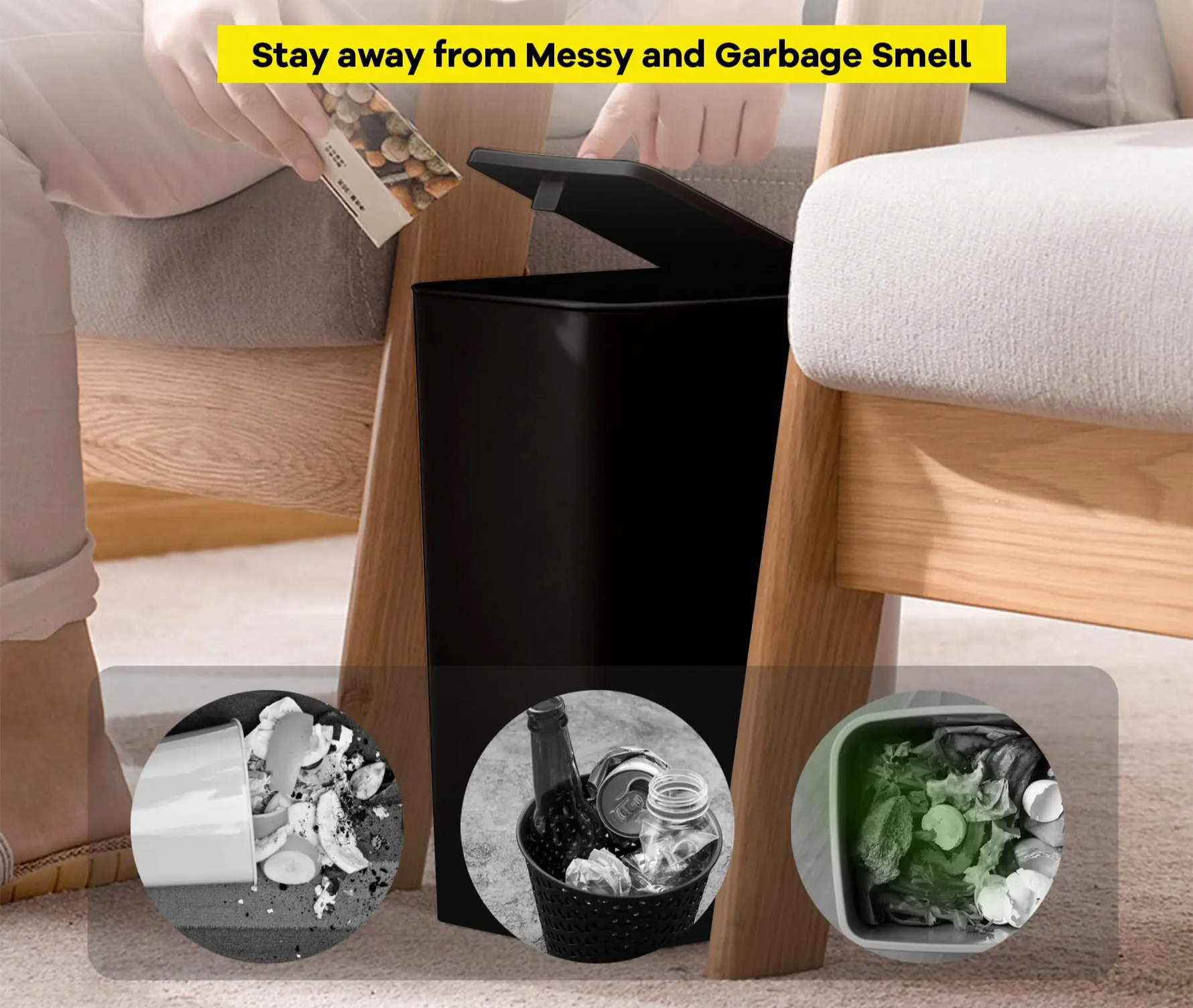 SmartClean 10L Badezimmer-Mülleimer – Hygienisch & Praktisch