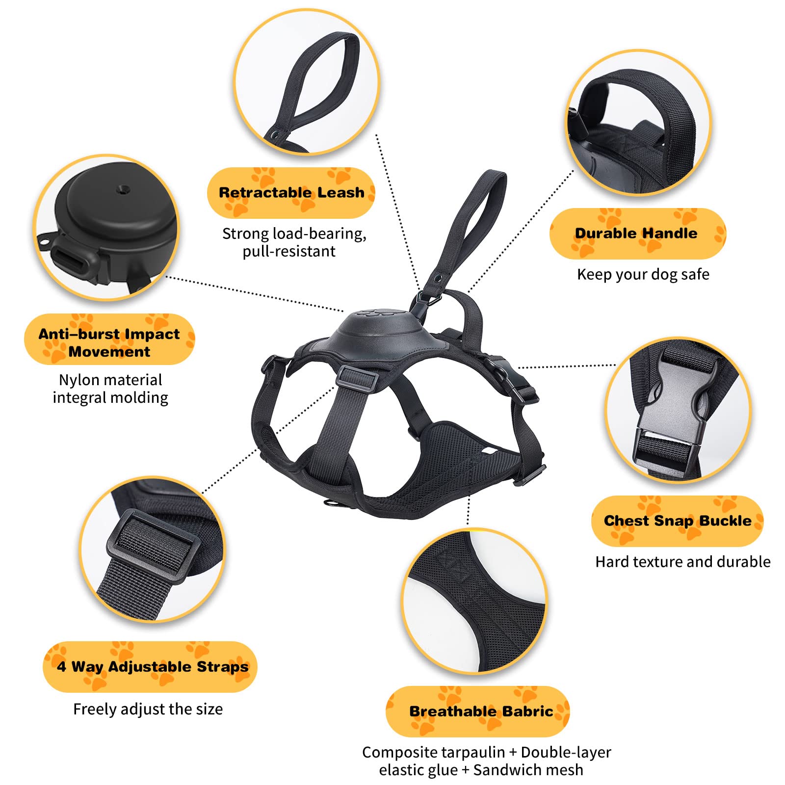 FlexiLeash | All-in-One Hundegeschirr mit einziehbarer Leine