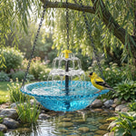 Solarbetriebenes Hängendes Vogelbad mit Wasserfall – Zweistufig